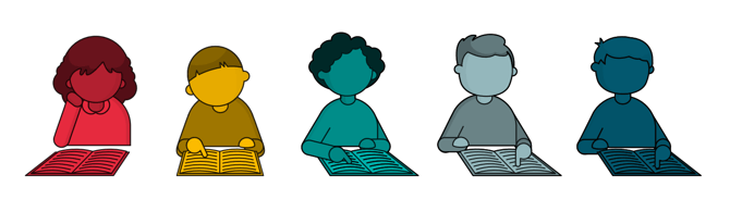 lots of children reading